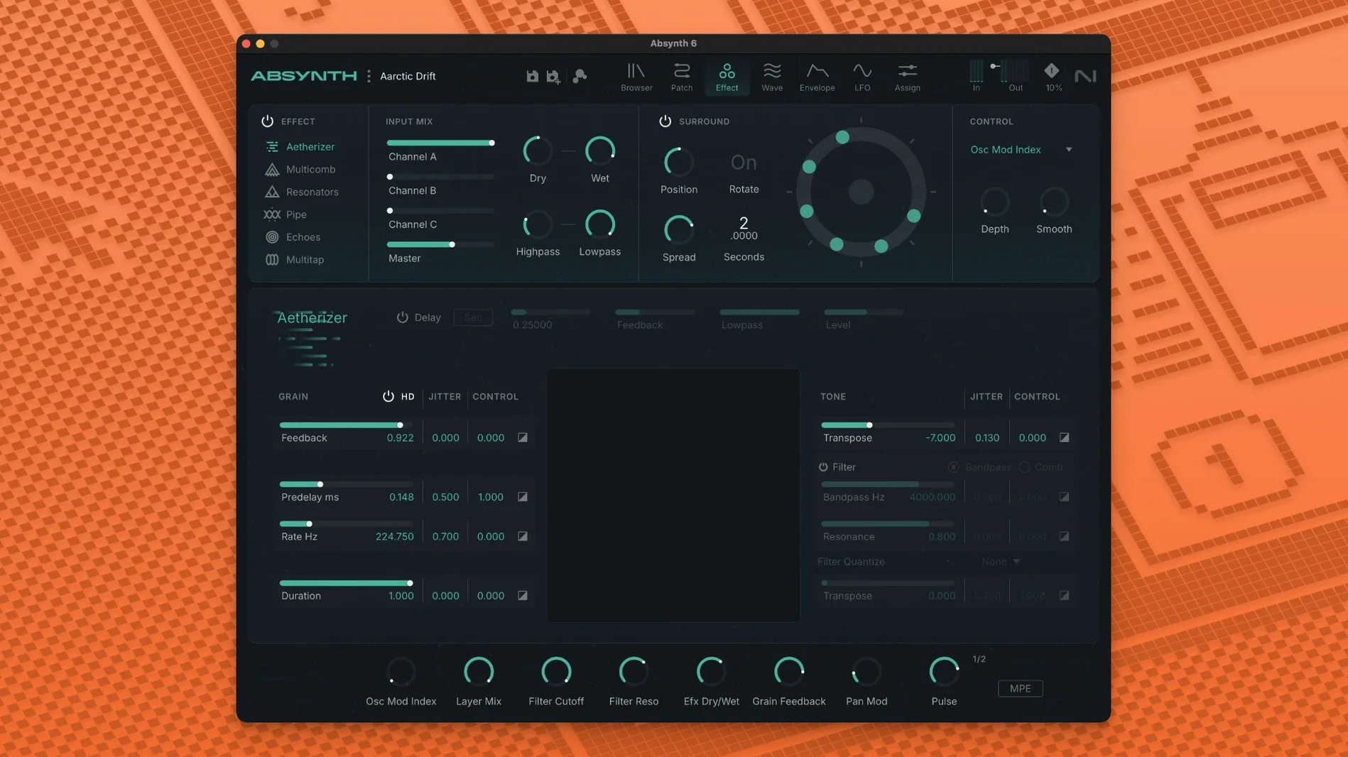 Absynth display 3 Absynth screen #3