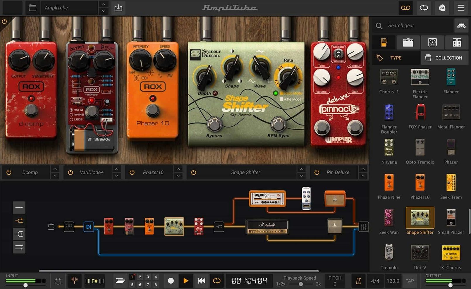 AmpliTube display 3 AmpliTube screen #3