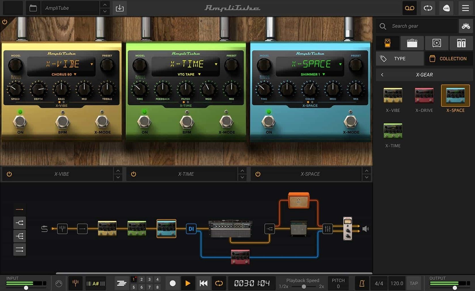 AmpliTube display 4 AmpliTube screen #4