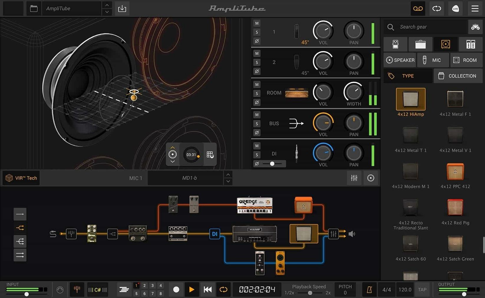 Screen 5 from AmpliTube AmpliTube window 5