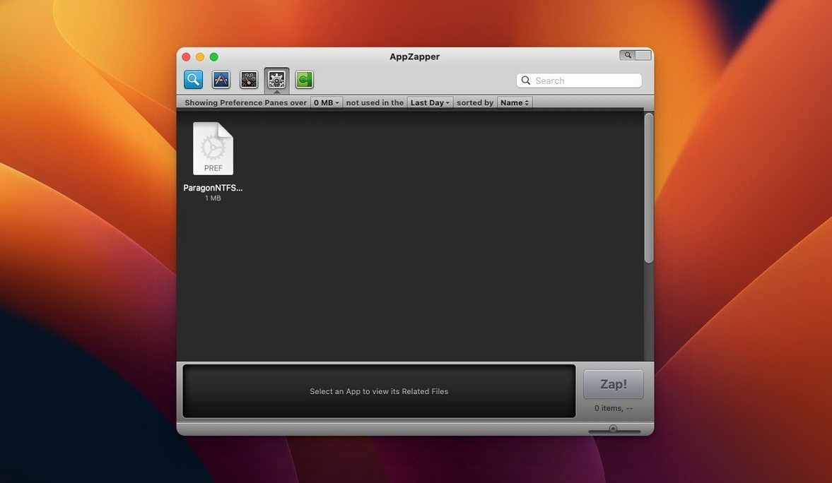 Screen 2 from AppZapper AppZapper window 2