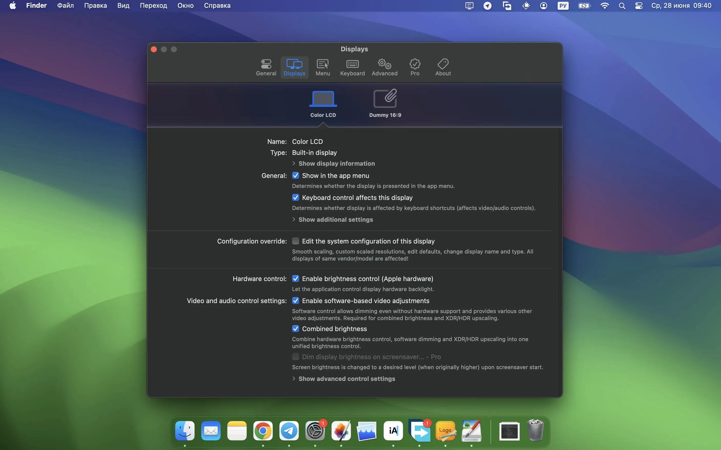 Screen 2 from BetterDisplay Pro BetterDisplay Pro window 2