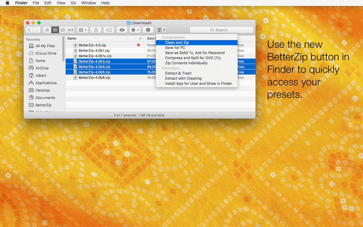 Screen 3 from BetterZip BetterZip window 3