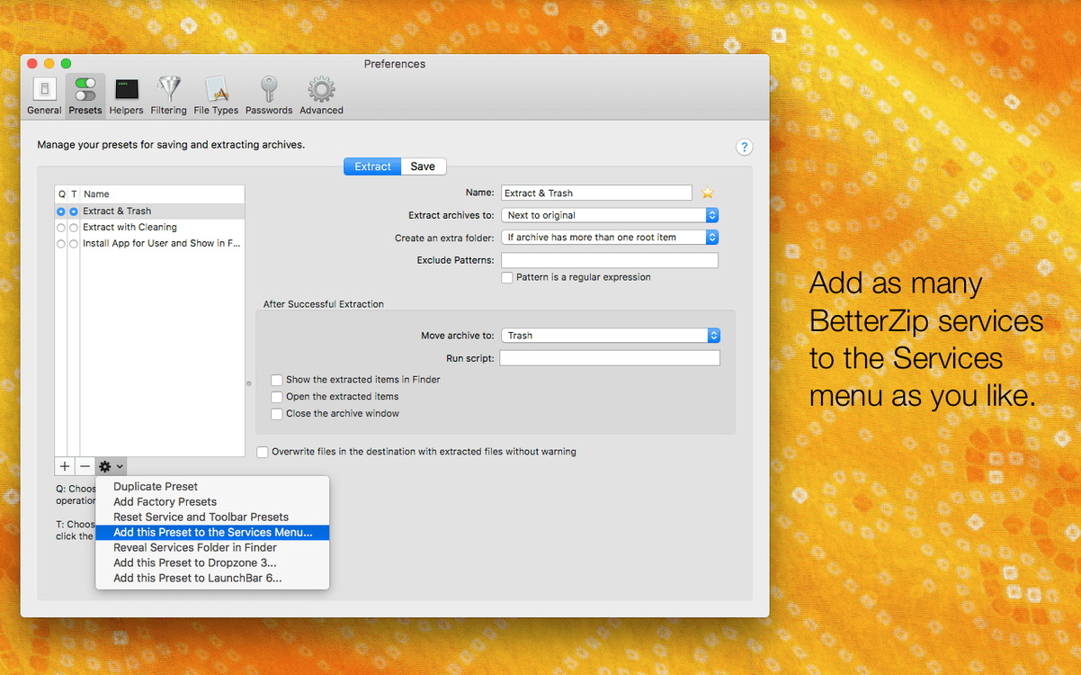 Screen 4 from BetterZip BetterZip window 4