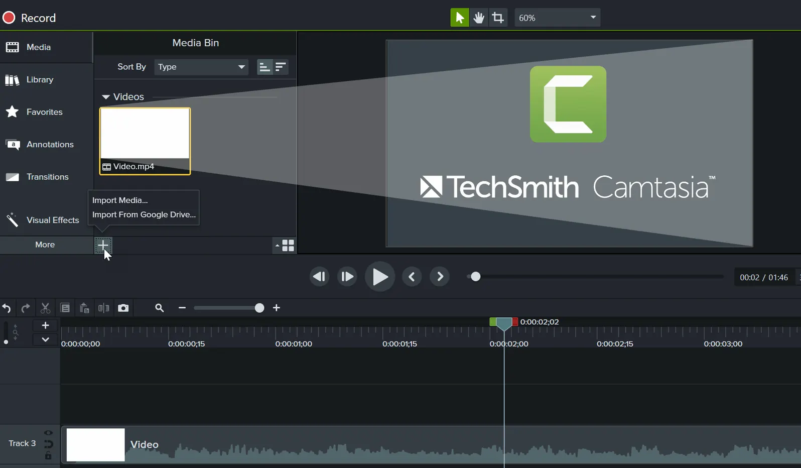 Camtasia display 2 Camtasia screen #2