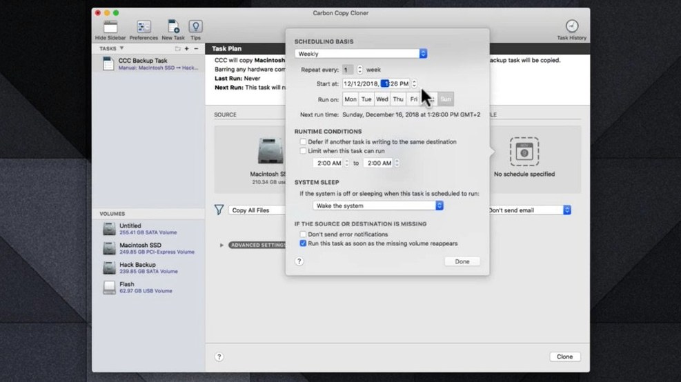 Carbon Copy Cloner display 4 Carbon Copy Cloner screen #4
