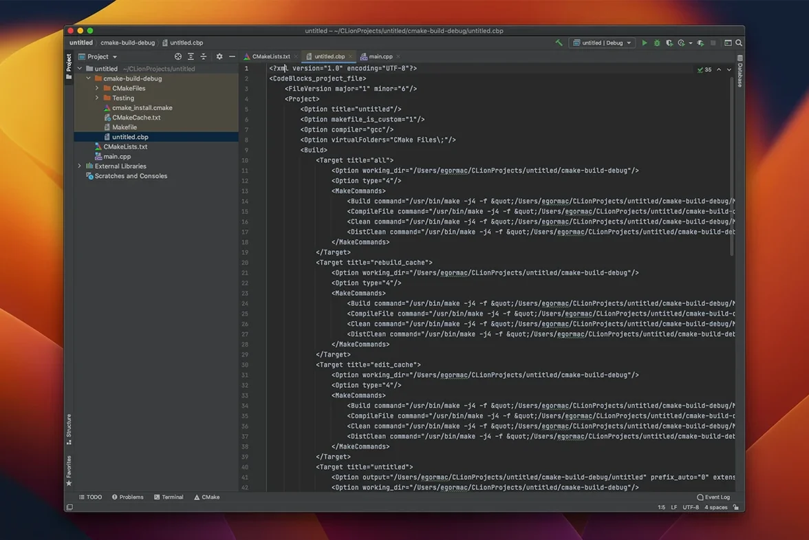 Screen 1 from CLion clion mac download interface