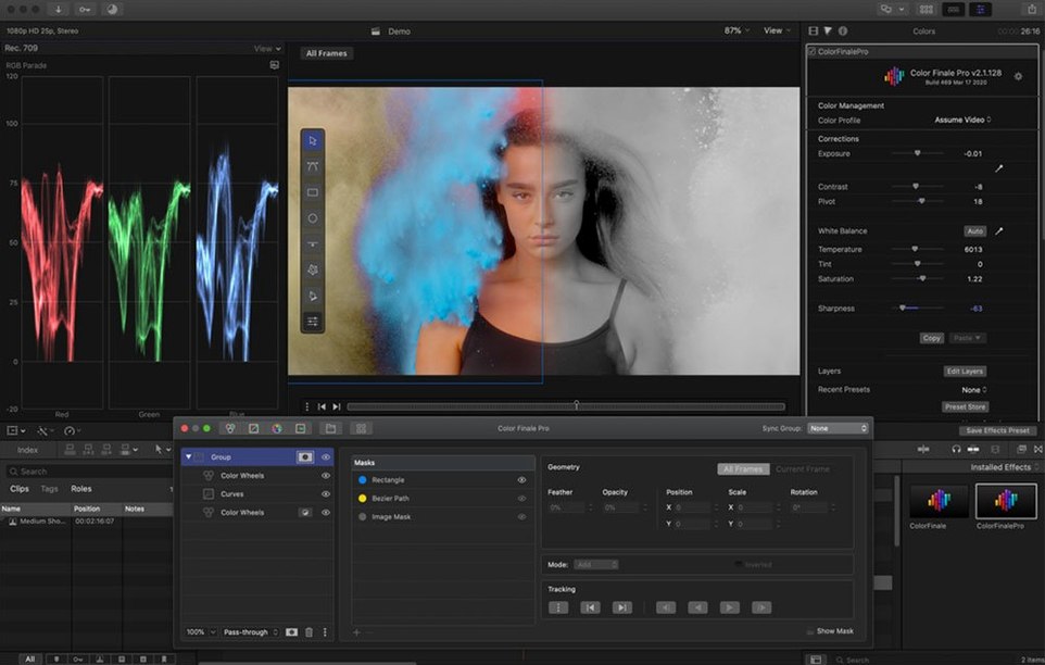Color Finale display 1 color finale pro 2 free download interface