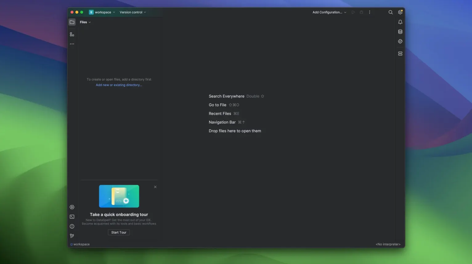 Screen 1 from DataSpell dataspell mac download interface