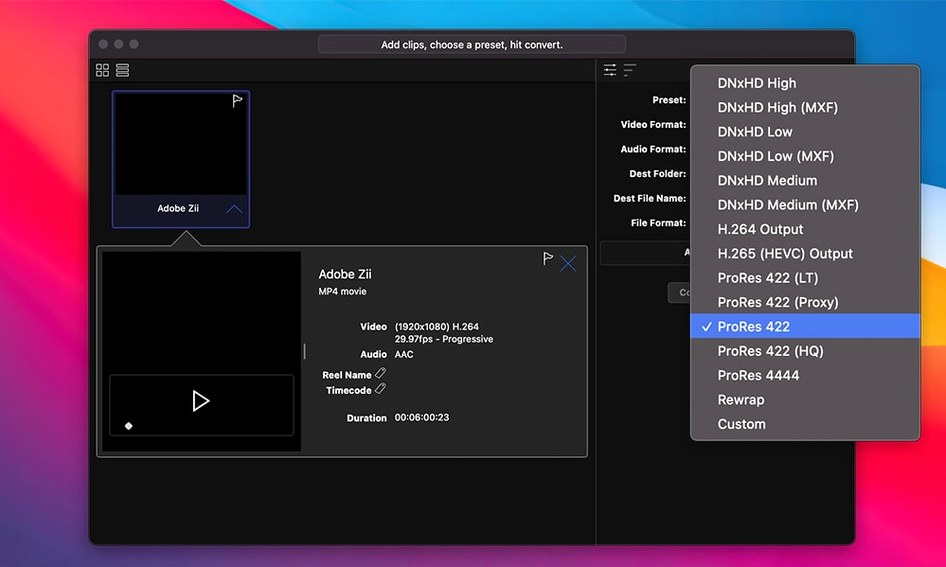 EditReady display 4 EditReady screen #4