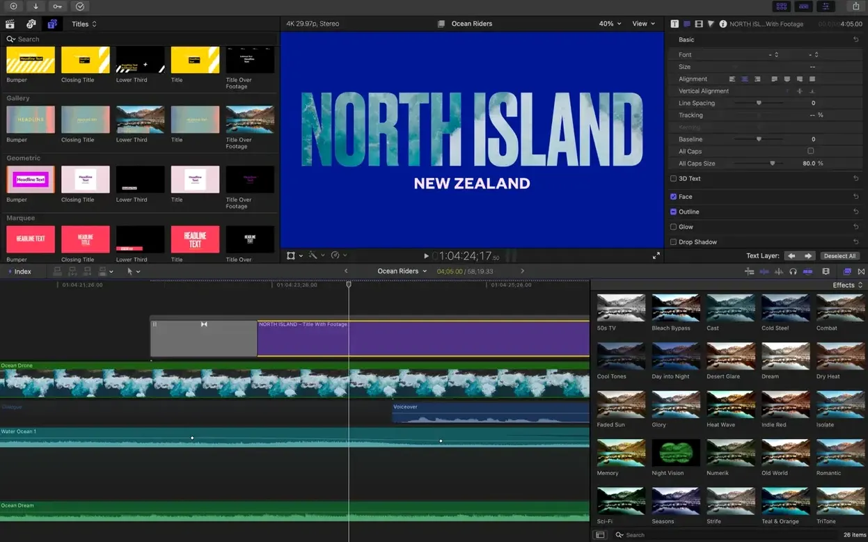Screen 5 from Final Cut Pro Final Cut Pro window 5