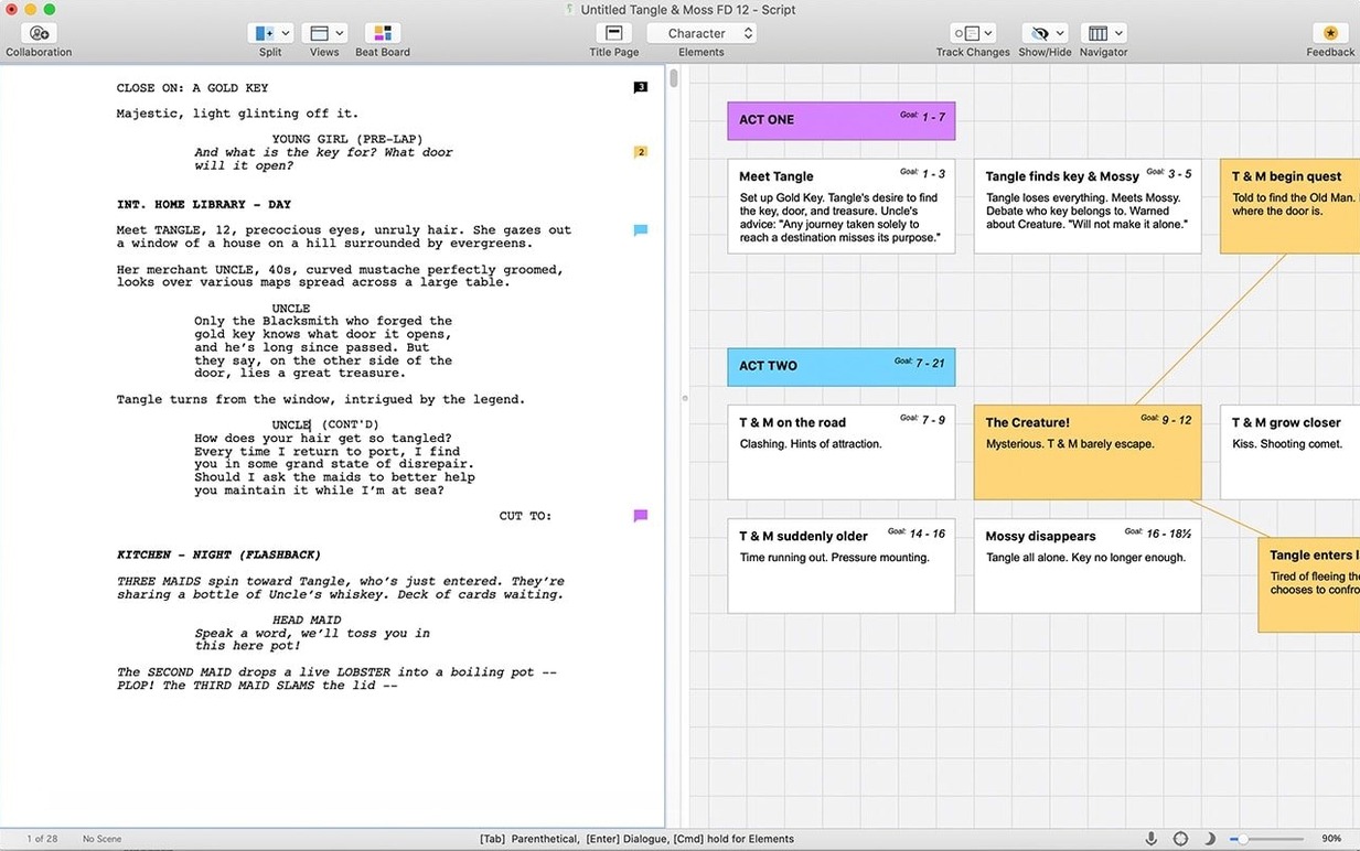 Screen 1 from Final Draft final draft 13 crack mac — layout