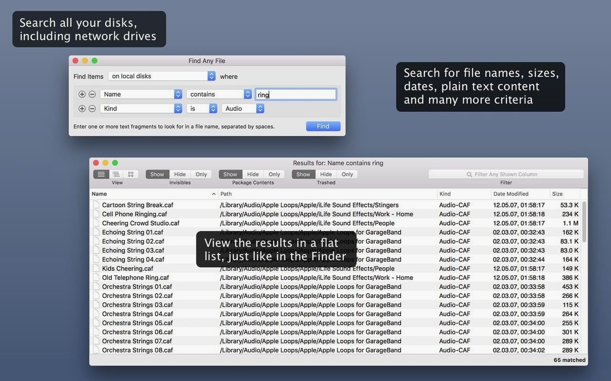 Screen 1 from Find Any File find any file download interface