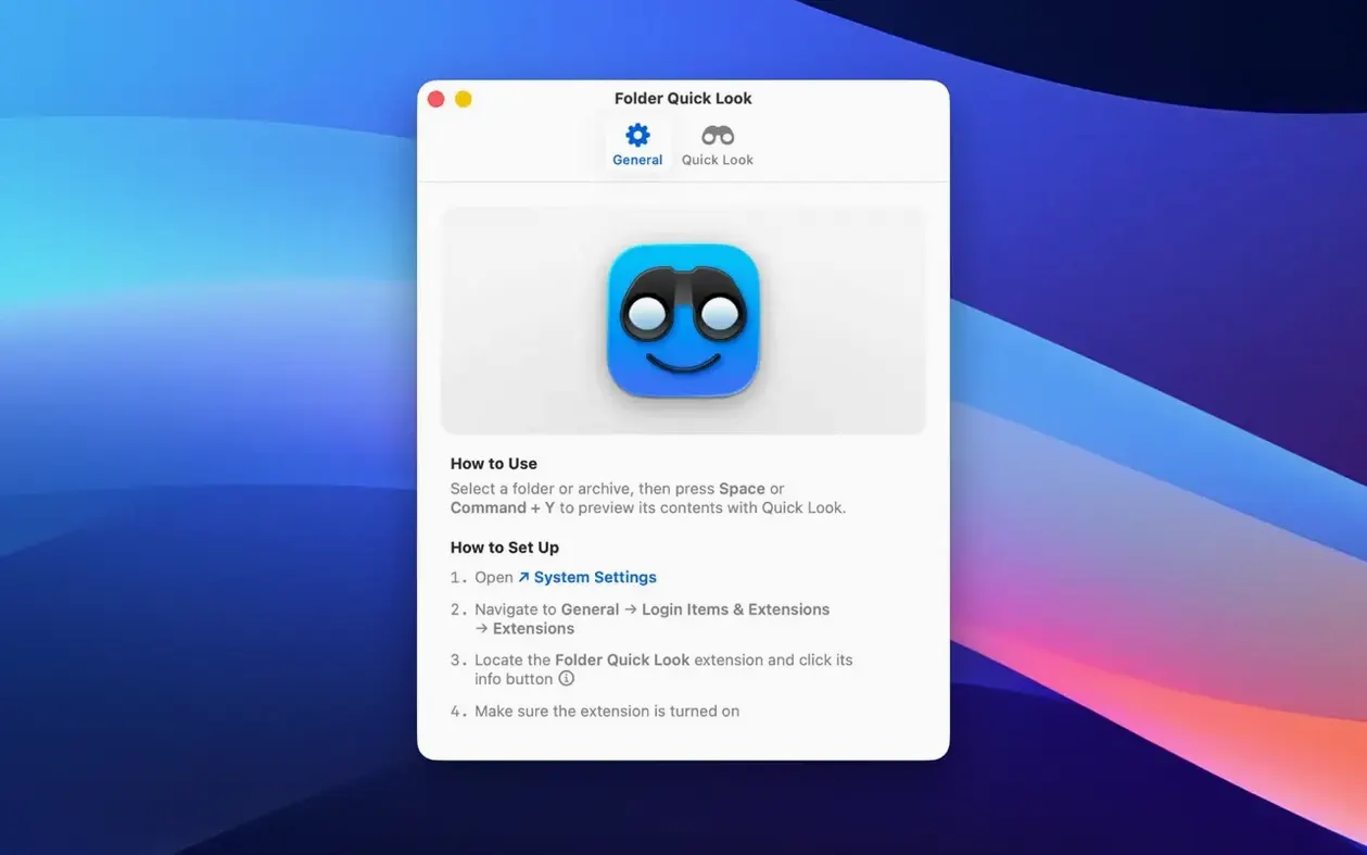 Folder Quick Look display 1 folder quick look mac download interface
