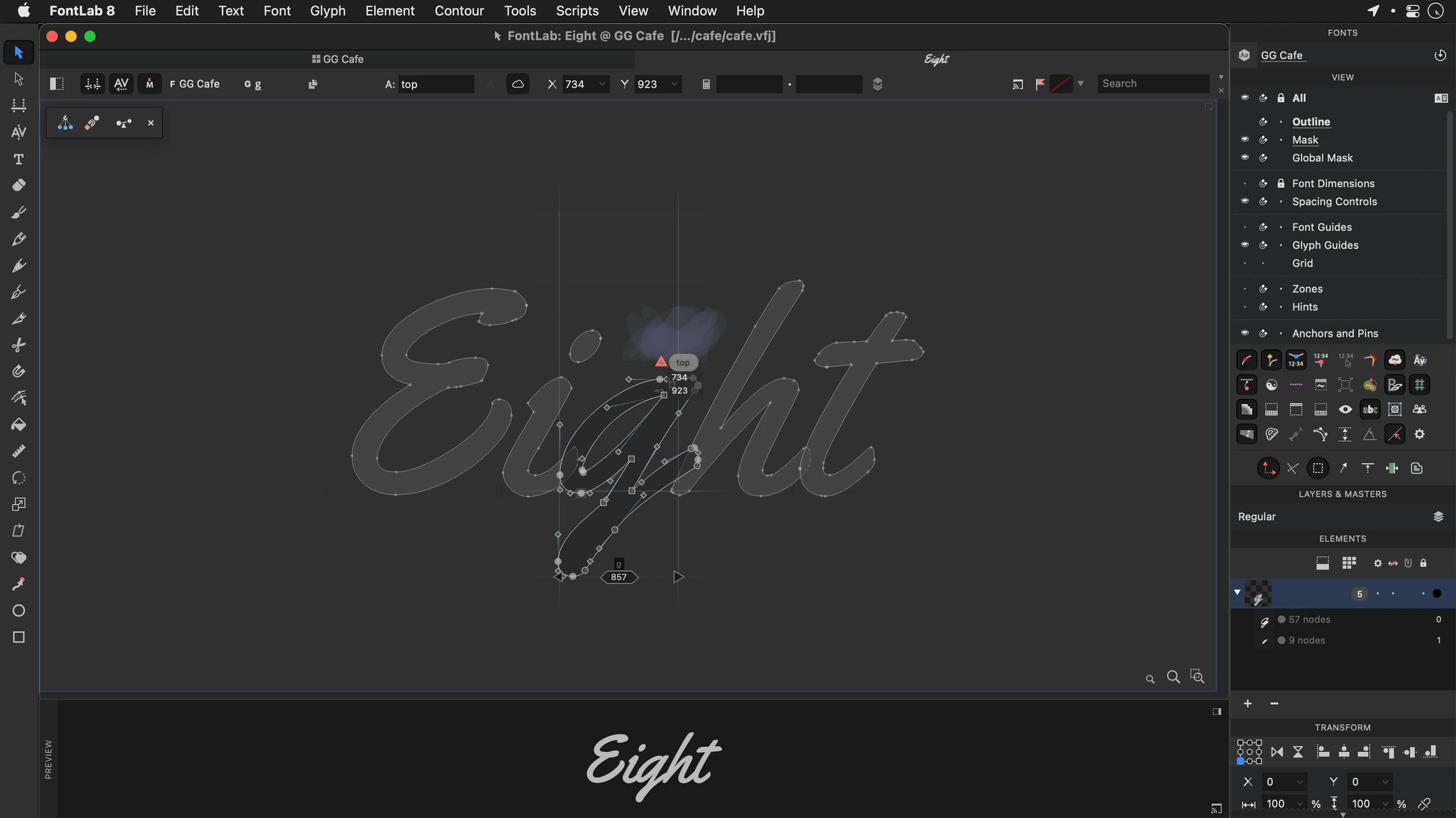 Screen 2 from FontLab FontLab window 2