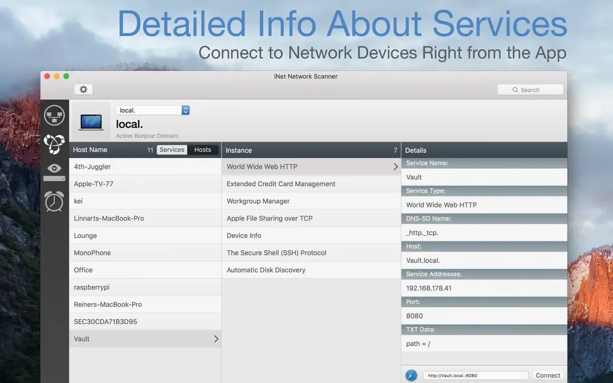 iNet Network Scanner display 3 iNet Network Scanner screen #3