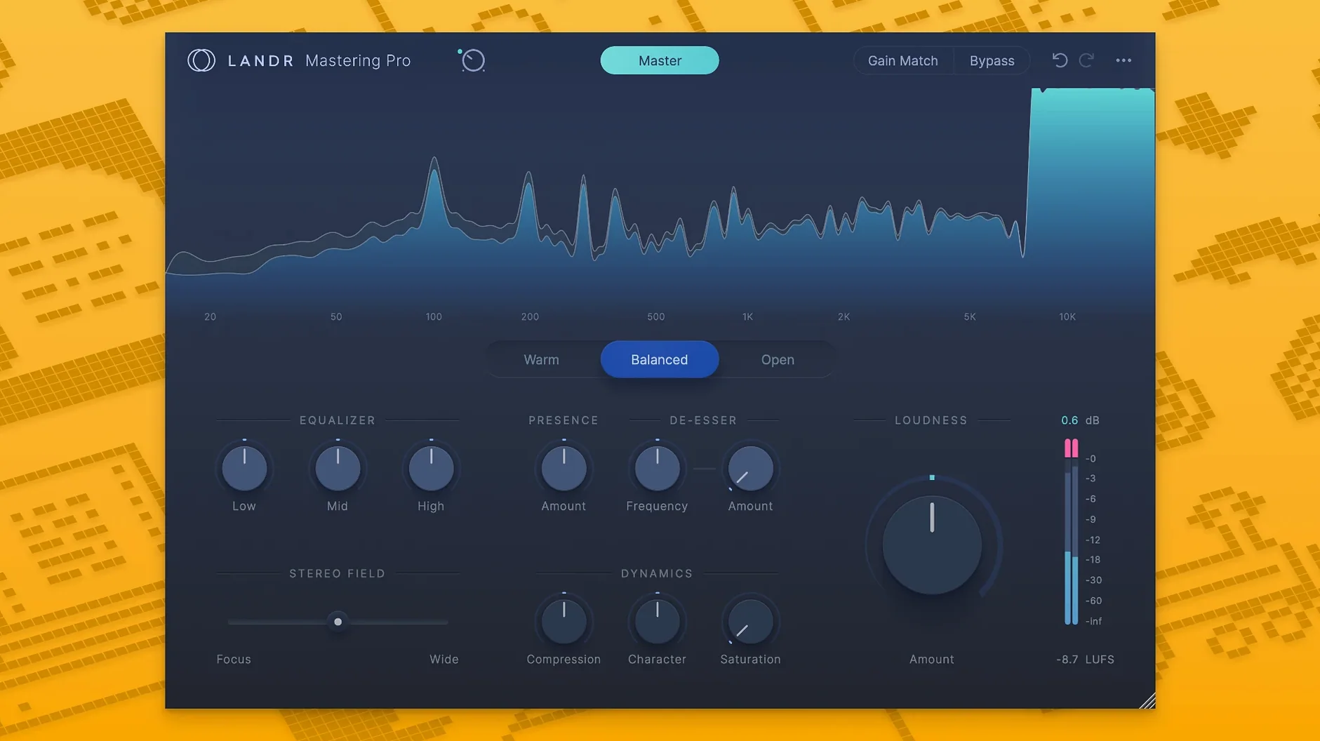 LANDR Mastering Plugin PRO display 2 LANDR Mastering Plugin PRO screen #2