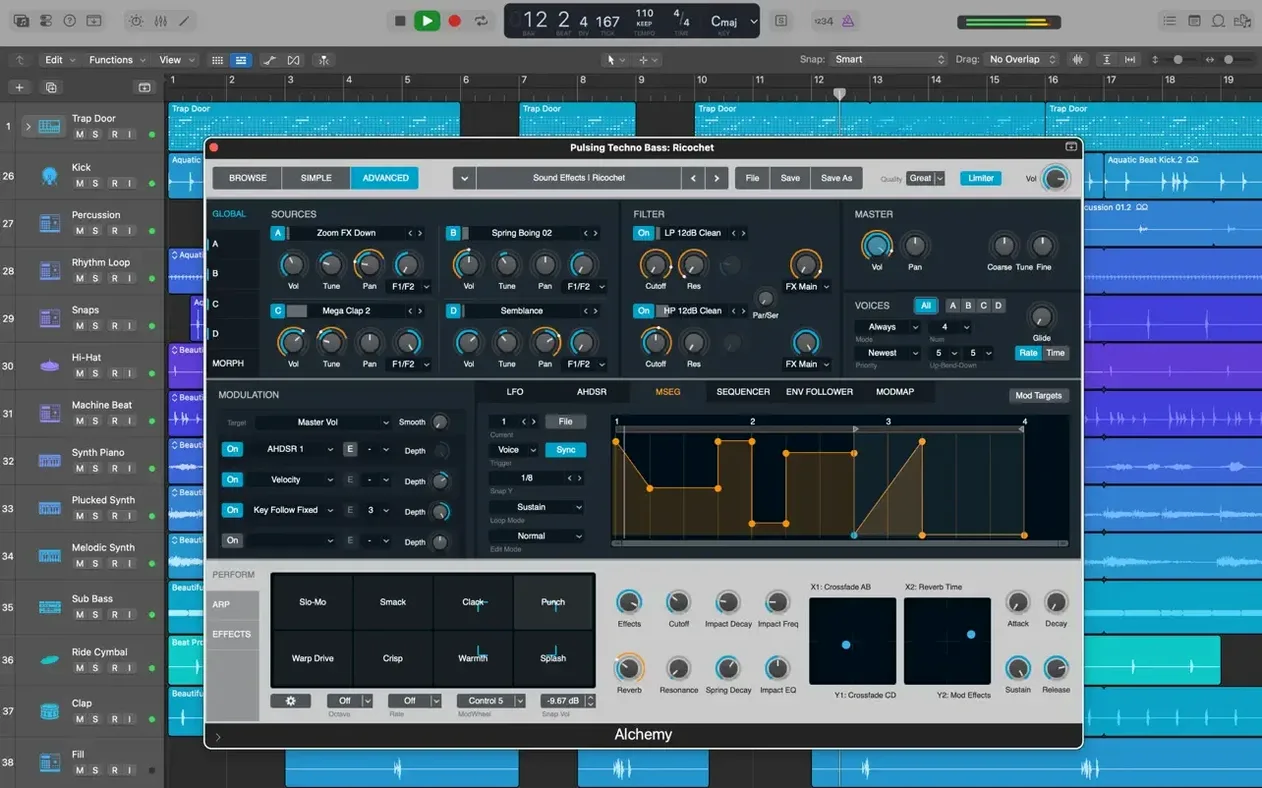 Screen 8 from Logic Pro Logic Pro window 8