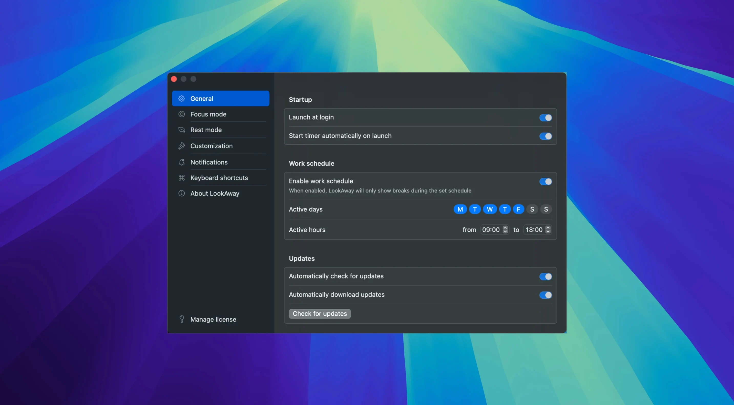 LookAway display 1 lookaway for mac free download interface