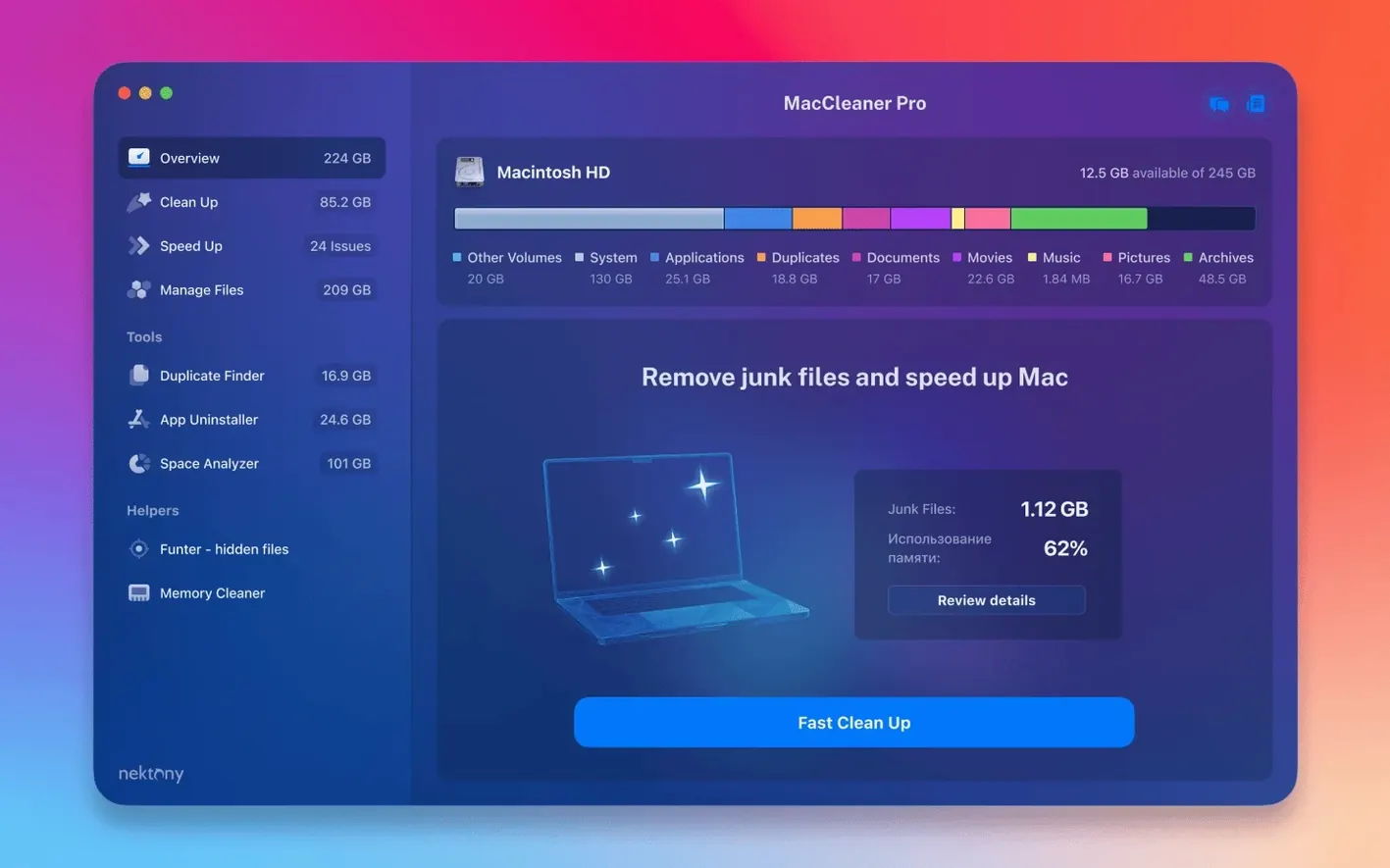 MacCleaner Pro display 1 maccleaner pro cracked — layout