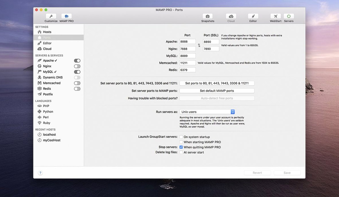 Screen 2 from MAMP PRO MAMP PRO window 2