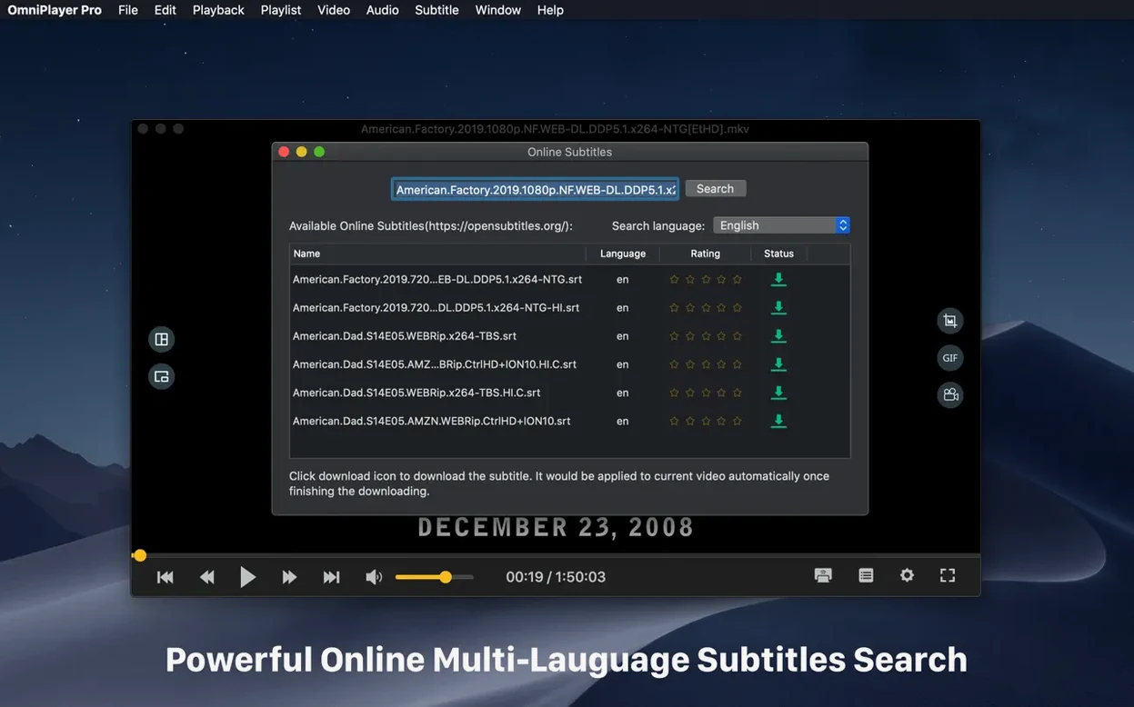 Screen 4 from OmniPlayer: MKV Video Player Pro OmniPlayer: MKV Video Player Pro window 4