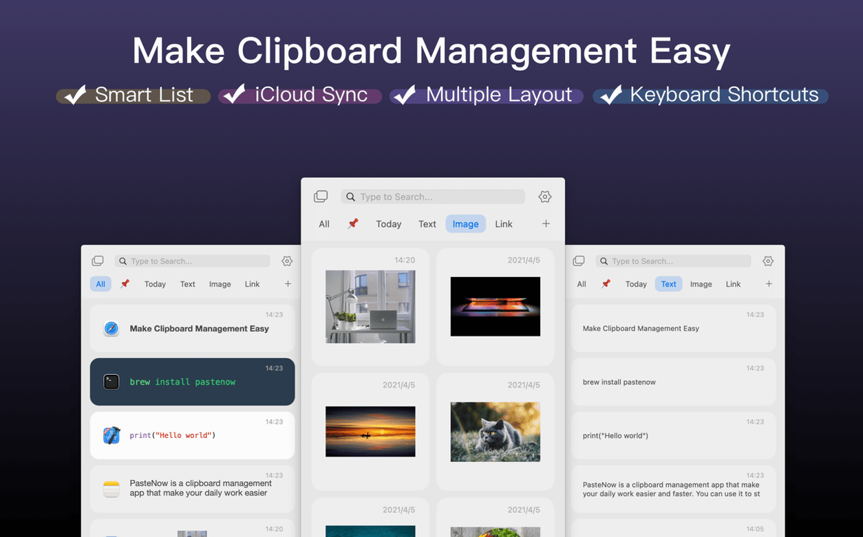 Screen 1 from PasteNow pastenow for mac cracked — layout