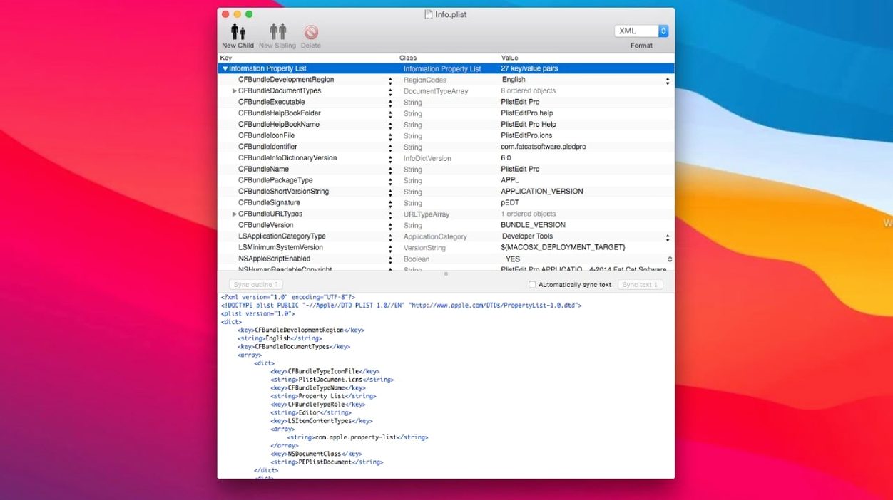 PlistEdit Pro display 1 plistedit pro mac — layout