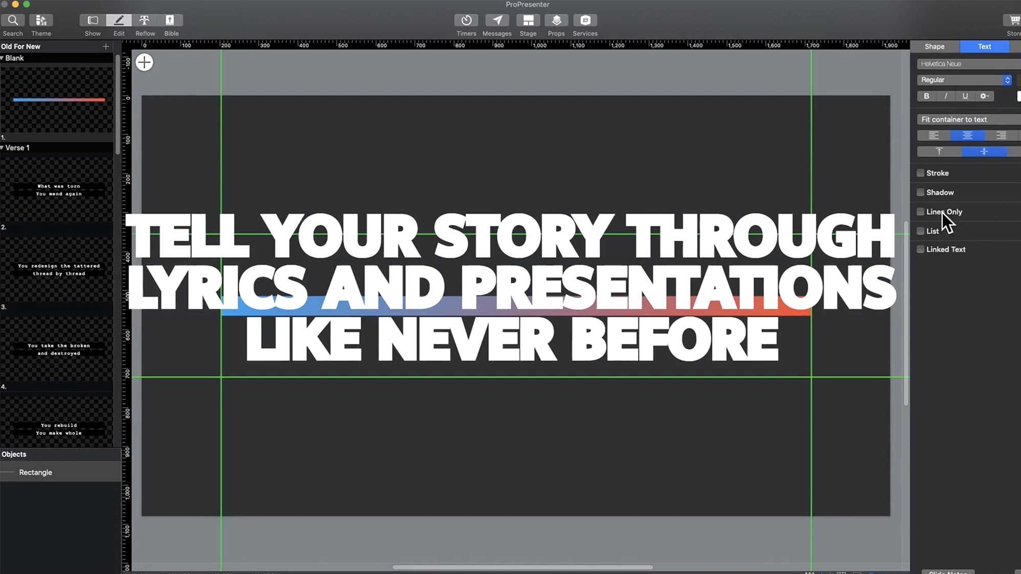 Screen 2 from ProPresenter ProPresenter window 2