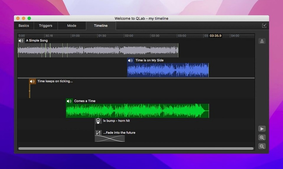 Screen 3 from QLab QLab window 3