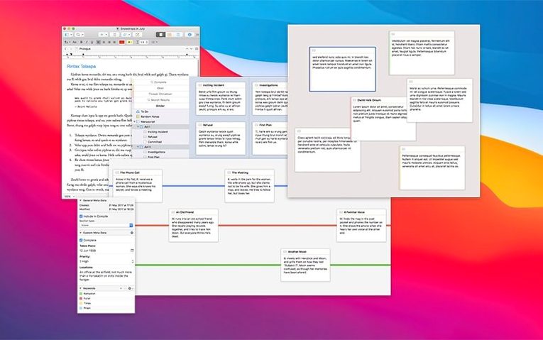 Screen 4 from Scrivener Scrivener window 4