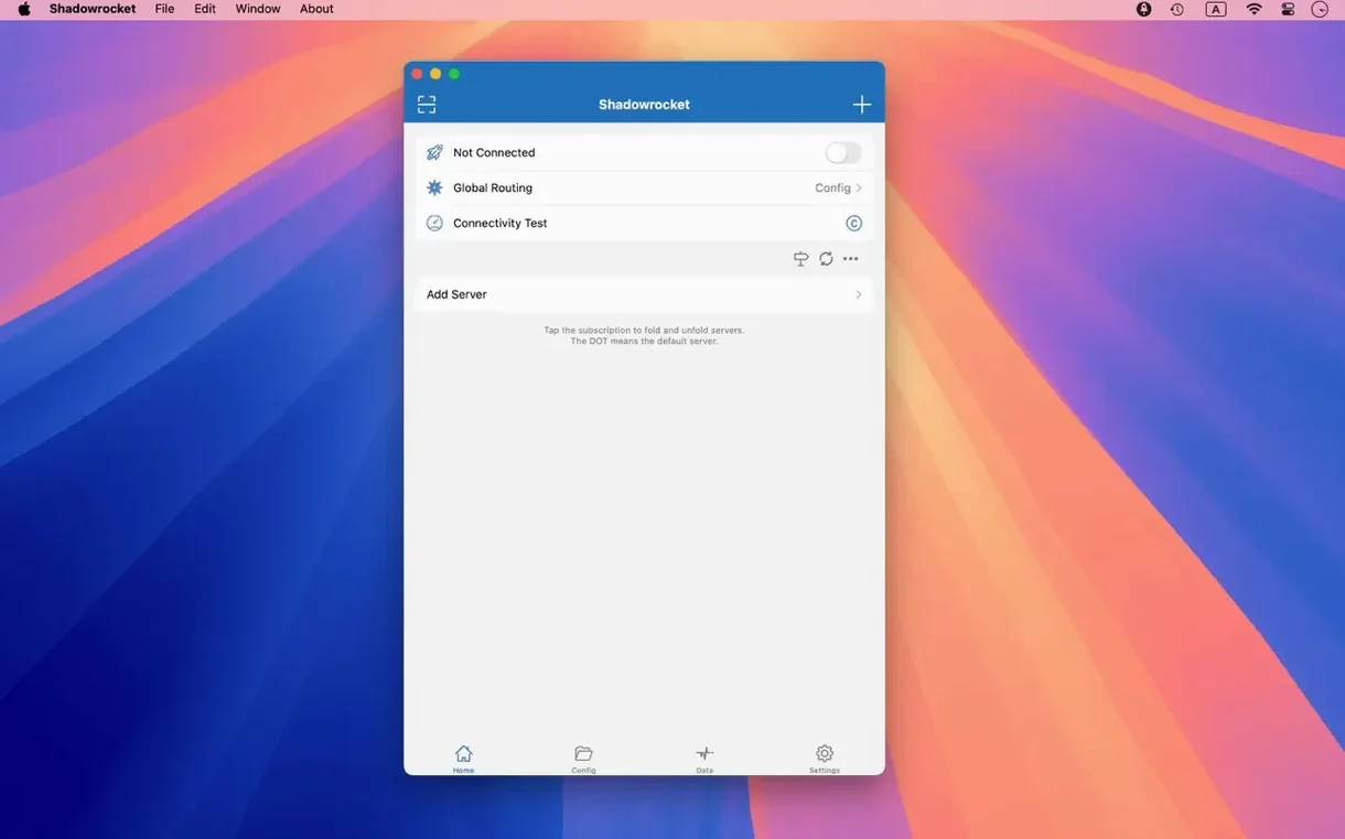 Screen 1 from Shadowrocket shadowrocket for mac free interface