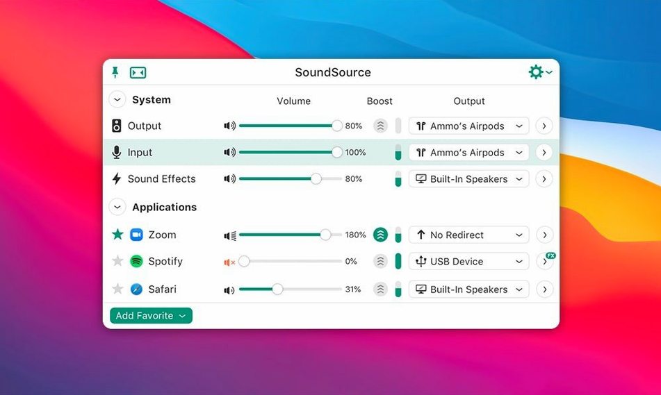 Screen 1 from SoundSource soundsource free — layout