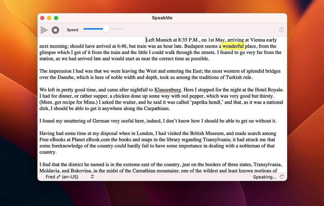 Screen 2 from SpeakMe SpeakMe window 2