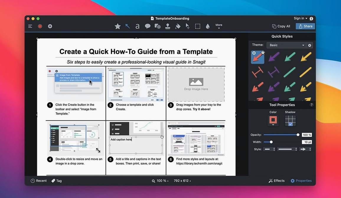 Screen 2 from TechSmith Snagit TechSmith Snagit window 2