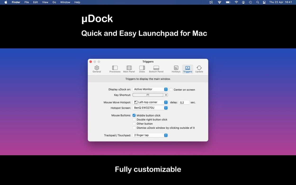 Screen 3 from uDock uDock window 3