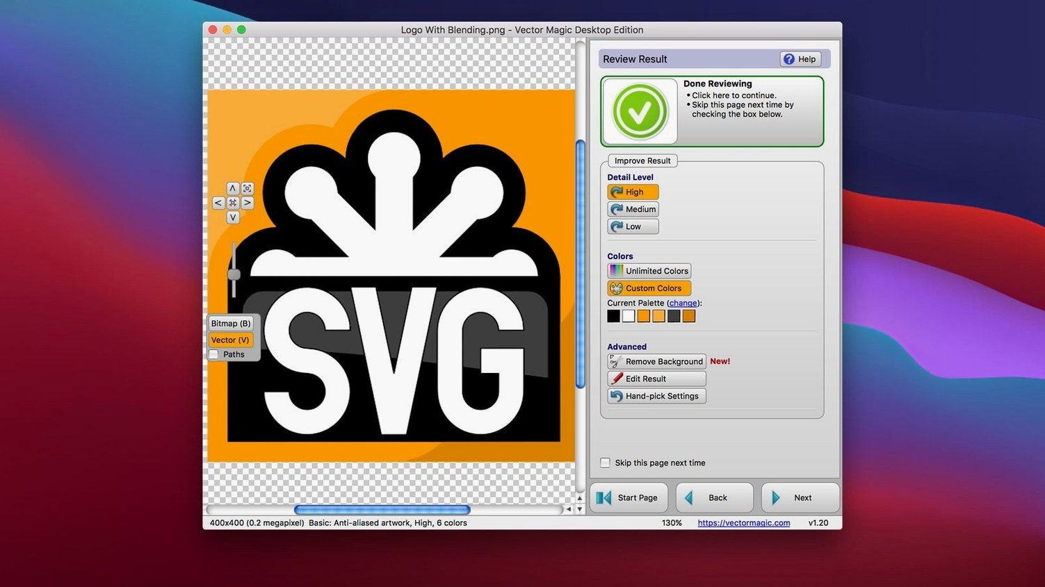 Screen 2 from Vector Magic Vector Magic window 2