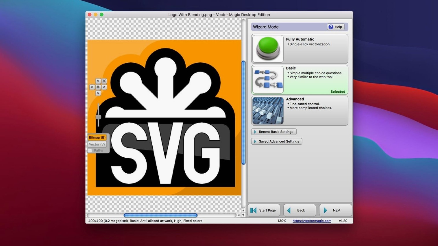 Screen 4 from Vector Magic Vector Magic window 4