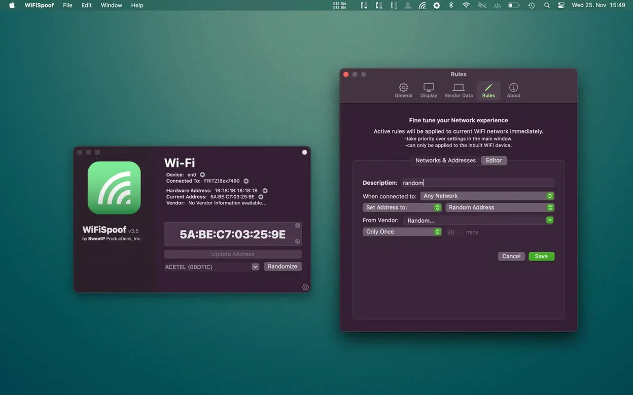 WiFiSpoof display 1 wifispoof for mac free download interface