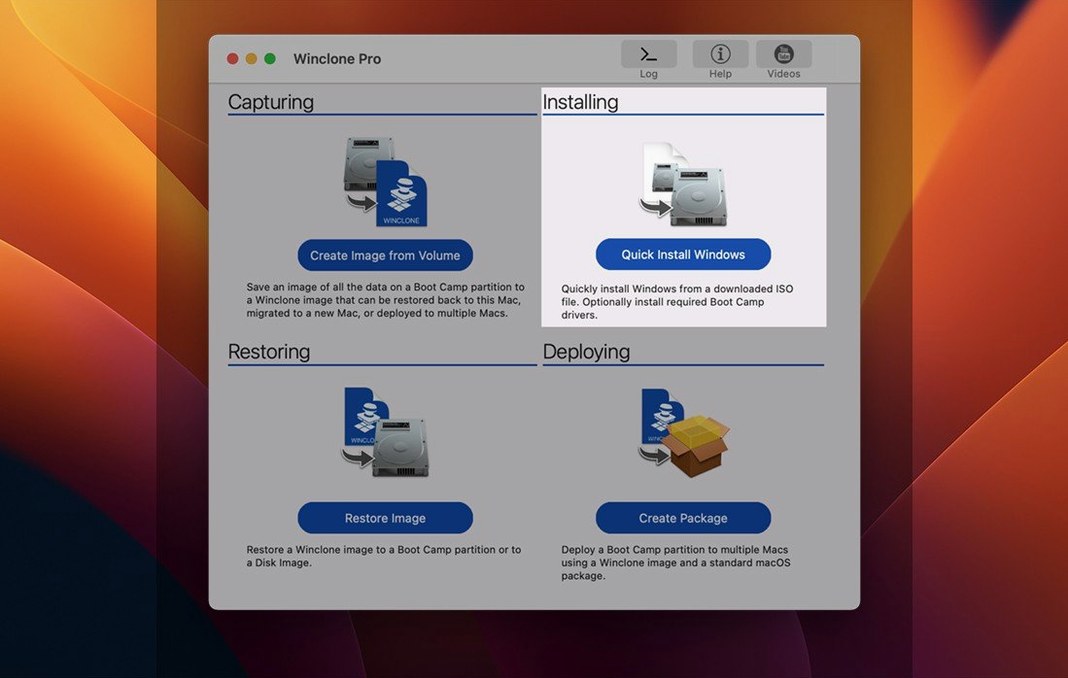 Screen 3 from Winclone Pro Winclone Pro window 3