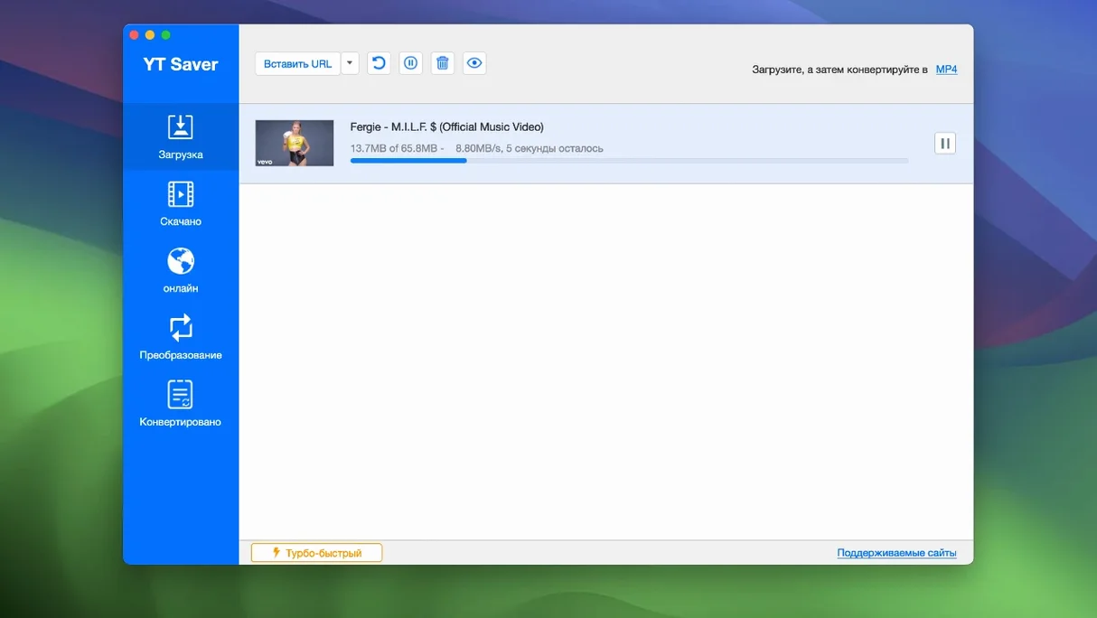 Screen 2 from YT Saver YT Saver window 2